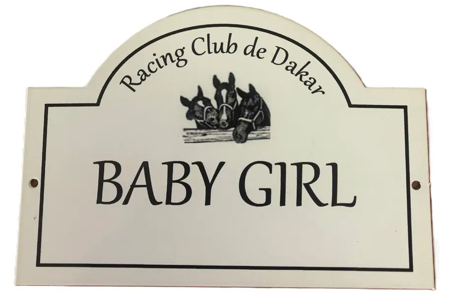 Plaque signalétique d'écurie personnalisée — modèle 2