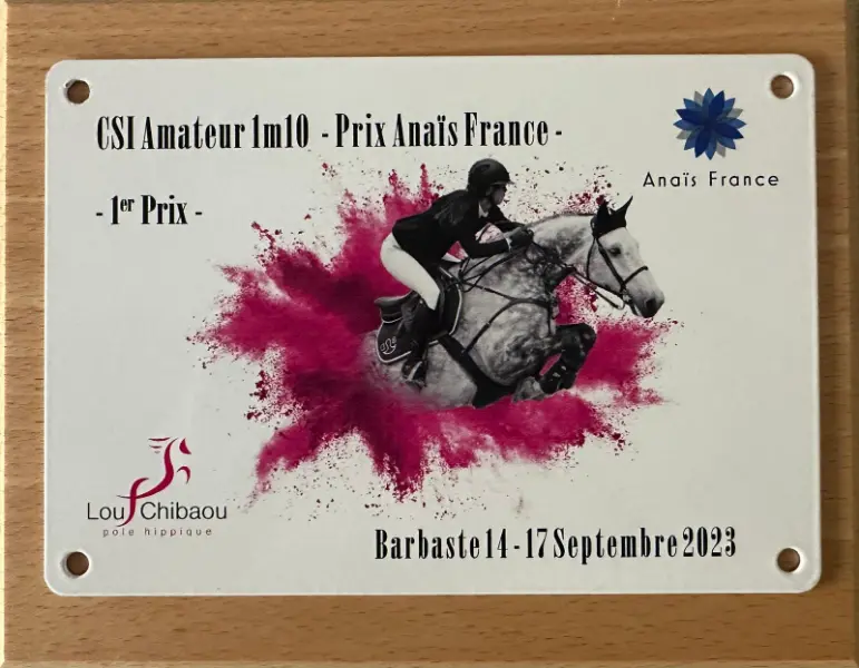 Plaque en plexiglas personnalisée — modèle 1
