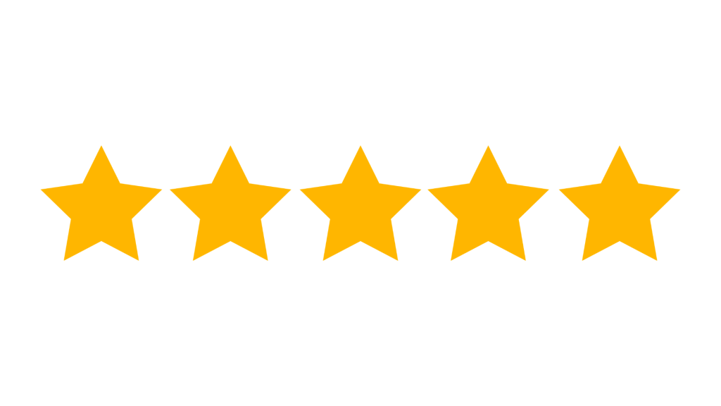 Note de 5 étoiles sur 5 attribuée par les clients